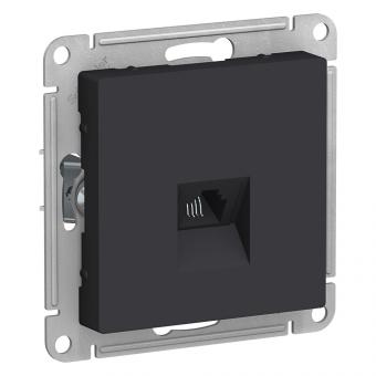 Розетка телефонная RJ11 С/У Карбон AtlasDesign