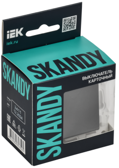 Выключатель карточный 30А С/У Черный Skandy
