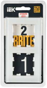 Рамка 2-я Стекло Белый матовый Brite