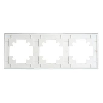 Рамка 3-я стекло Белый матовый Катрин
