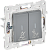 Выключатель 2-кл 10А С/У с индикатором для отелей Серый Skandy