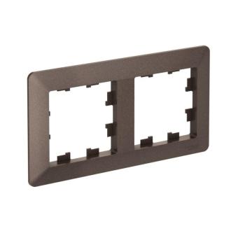 Рамка 2-я, Мокко/дымчатый черный AtlasDesign Air Systeme Electric