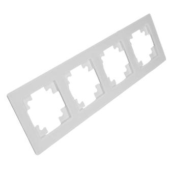 Рамка 4-я стекло Белый матовый Катрин