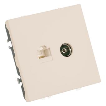 Розетка TV антенна + RJ-45 С/У Кашемир Эмили