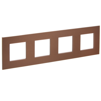 Рамка 4-я Металл шоколад Skandy