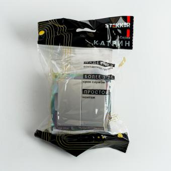 Переключатель 2-кл 10А С/У Серебро Катрин