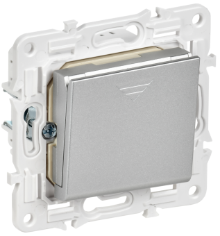 Выключатель карточный 30А С/У Серебряный Skandy