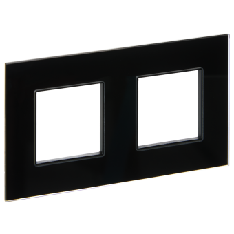 Рамка 2-я Стекло Черный Skandy