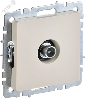 Розетка TV антенна С/У проходная Бежевый Brite