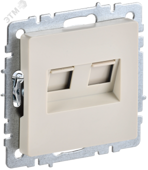 Розетка RJ11+RJ45 кат.5Е С/У Бежевый Brite