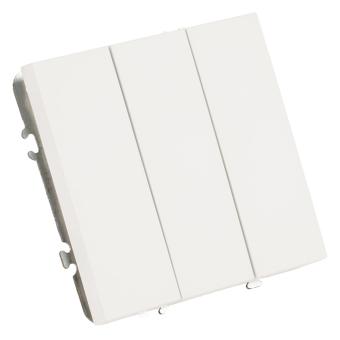 Выключатель 3-кл 10А С/У Белый фарфор Эмили