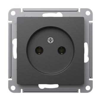 Розетка 1-м 16А С/У Базальт AtlasDesign