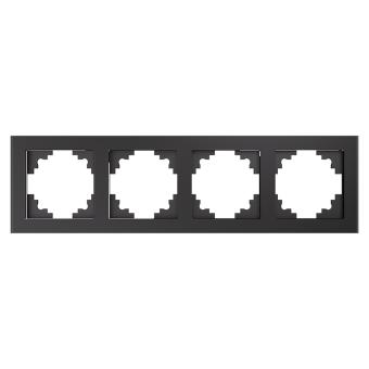 Рамка 4-я стекло Графит Катрин