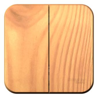 Выключатель 2-кл 10А О/У изолирующая пластина Ясень Blanca