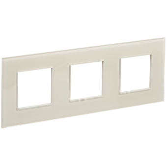 Рамка 3-я Стекло Бежевый Skandy