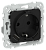 Розетка 1-м 16А С/У З/К со шторками+USB А+А 3,1А Черный FLITE
