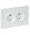 Розетка 2-м 10А С/У Белый Forte&Piano