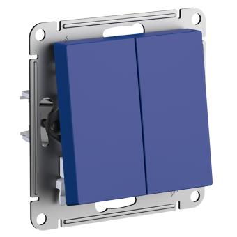 Переключатель 2-кл 10А С/У Аквамарин AtlasDesign