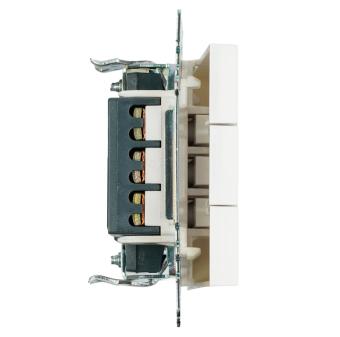 Выключатель 3-кл 10А С/У Белый Катрин