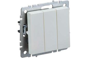 Выключатель 3-кл 10А С/У Жемчуг Brite