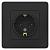 Розетка 1-м 16А С/У З/К Антрацит Blanca