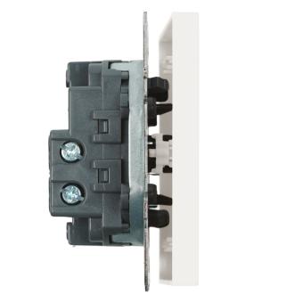 Выключатель 1-кл 10А С/У Белый фарфор Эмили