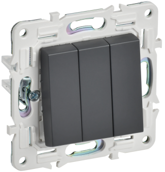 Выключатель 3-кл 10А С/У Титан Skandy