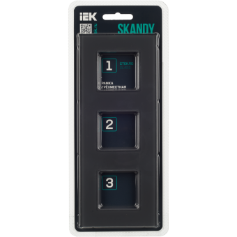 Рамка 3-я Стекло Графит Skandy