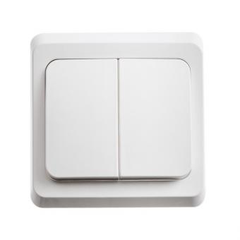 Выключатель 2-кл 10А С/У Белый Etude