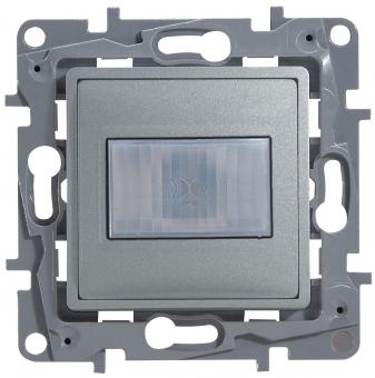 Датчик движения 400Вт без нейтрали алюминий Etika Legrand