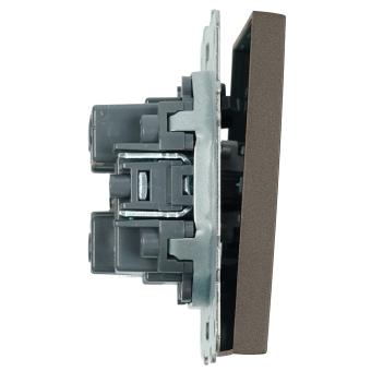 Выключатель 1-кл 10А С/У Антрацит Эмили