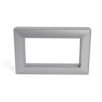 Рамка  2-я без перемычки Серебро Катрин