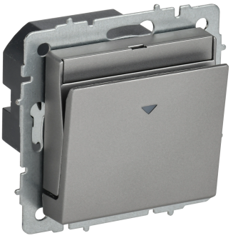 Выключатель карточный 30А С/У Сталь Brite