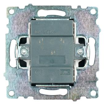 Выключатель 2-кл 10А С/У Черный Катрин