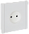 Розетка 1-м 10А С/У со шторками винтовое крепление Белый Forte&Piano