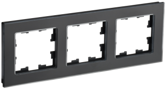 Рамка 3-я Стекло Черный матовый Brite