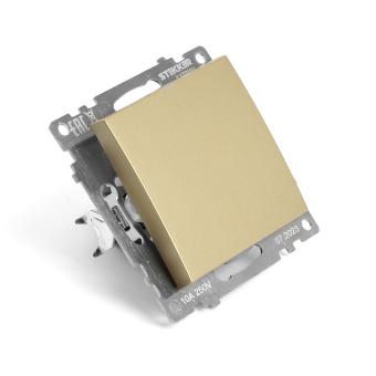 Переключатель 1-кл 10А С/У перекрестный Золото Катрин