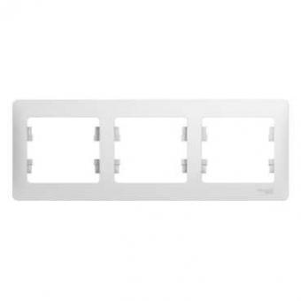 Рамка 3-я горизонтальная Белый Glossa
