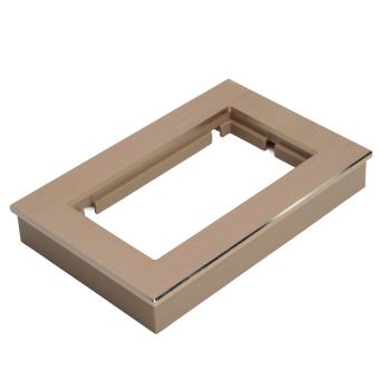 Рамка 2-я без перемычки металл Шампань Катрин