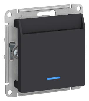 Выключатель карточный 10А с подсветкой Карбон AtlasDesign