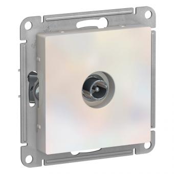 Розетка TV антенна С/У проходная Жемчуг AtlasDesign