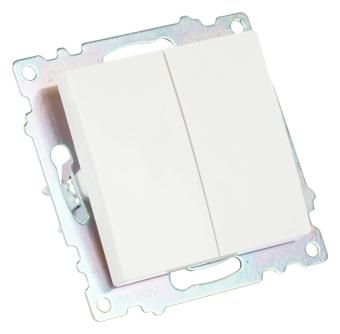 Переключатель 2-кл 10А С/У Белый Катрин