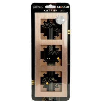 Рамка 3-я металл Шампань Катрин