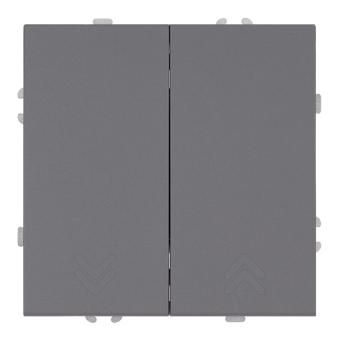 Переключатель 2-кл 10А С/У Самозажимные клеммы Платиново-серый Эмили