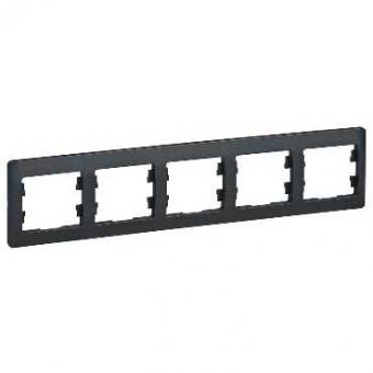 Рамка 5-я горизонтальная Антрацит Glossa