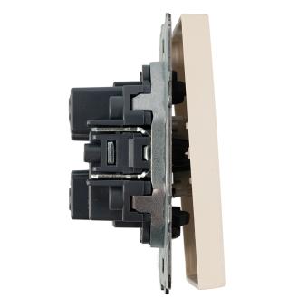 Выключатель 1-кл 10А С/У кнопочный Кашемир Эмили