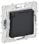 Розетка 1-м 16А С/У З/К со шторками с крышкой IP44 Графит Skandy
