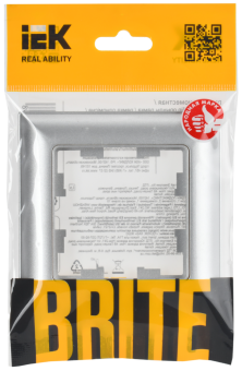 Рамка 1-я Алюминий/Алюминий Brite