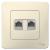 Розетка RJ45+RJ45 кат.5Е С/У Молочный Blanca