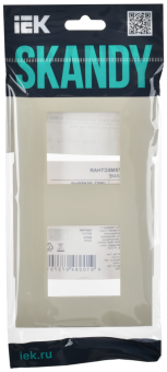 Рамка 2-я Бежевый Skandy